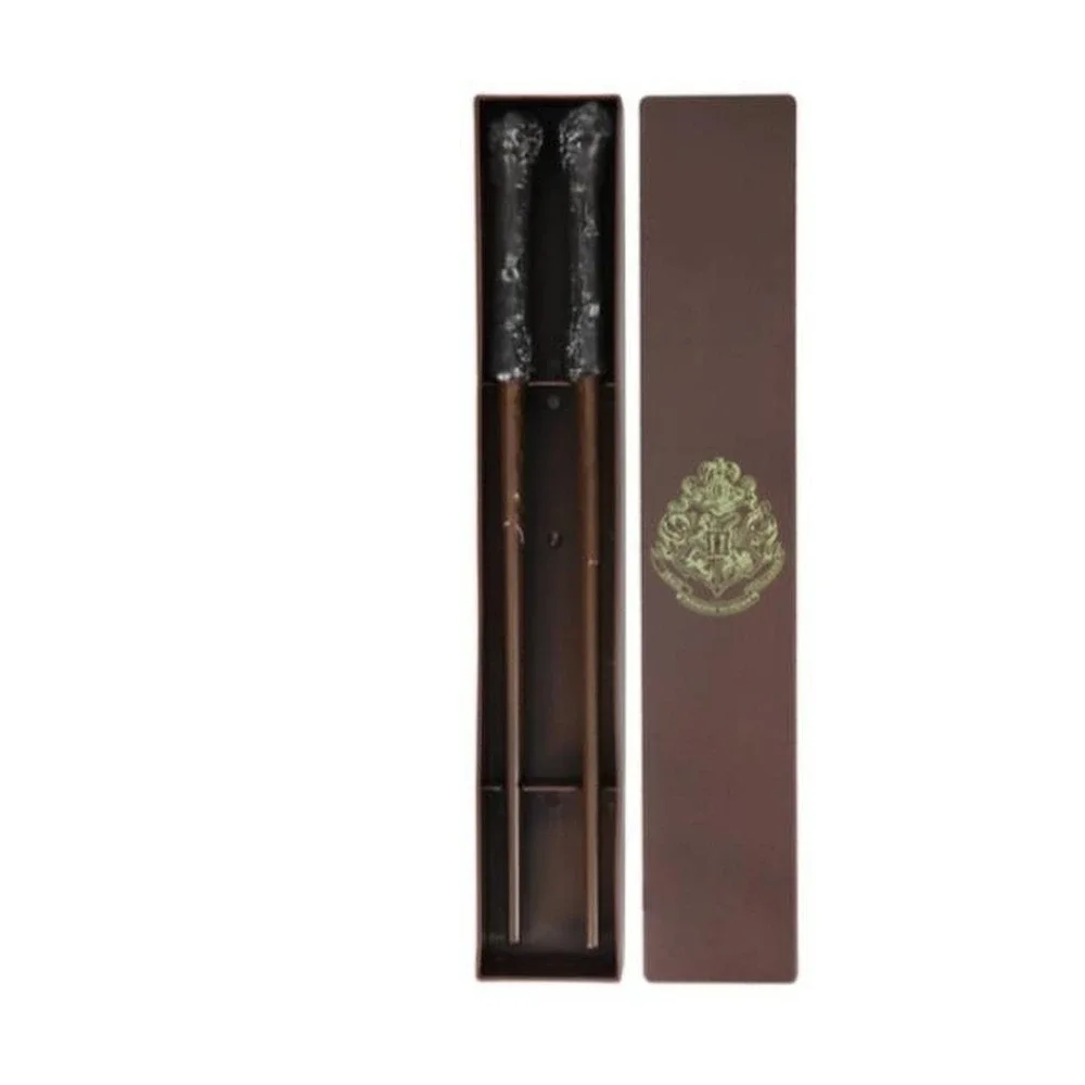 Harry Potter Wand Chopsticks with Plastic Storage Case Paladone Brown New